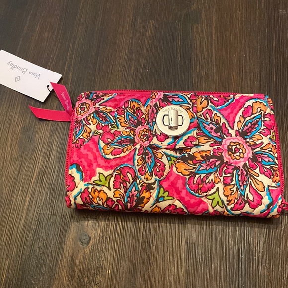 Vera Bradley Handbags - Vera Bradley RFID Turnlock Wallet- Sunburst Floral